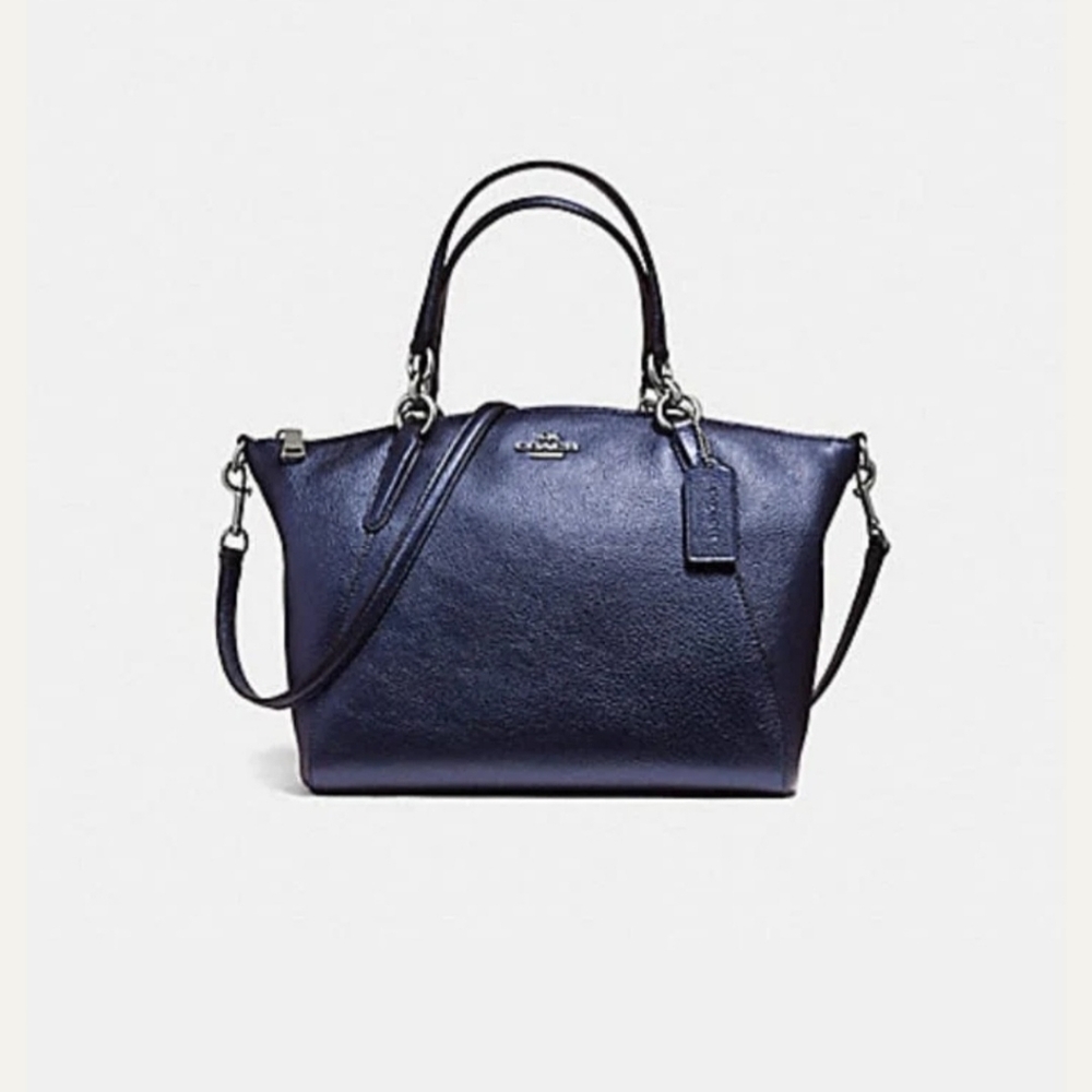 Coach Kelsey Satchel w/Crossbody Strap Midnight Blue 12.5x9x4.25 |NWOT - Picture 7 of 7